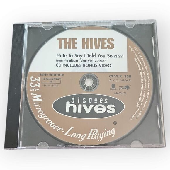 Other - The Hives – Hate To Say I Told You So [2000 Promotional CD Single]‎